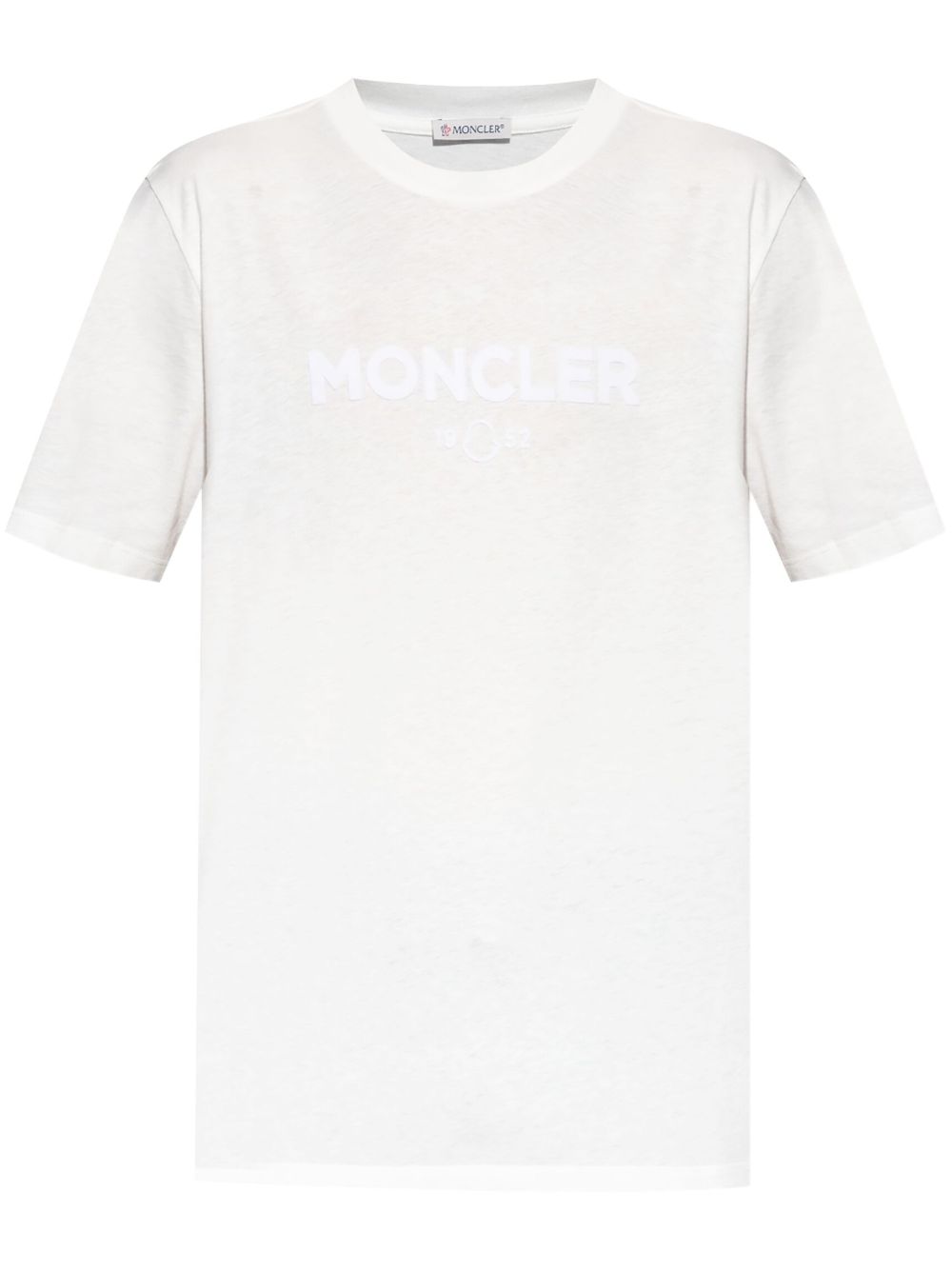 Moncler logo印花棉T恤 - 白色