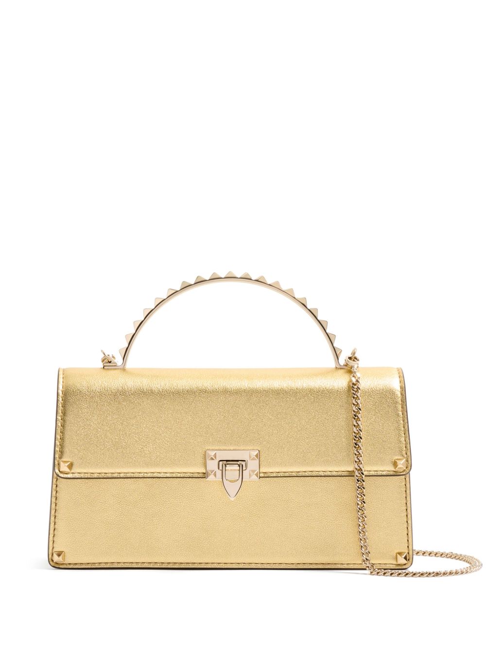 Valentino Garavani Rockstud 细节迷你包 - 金色