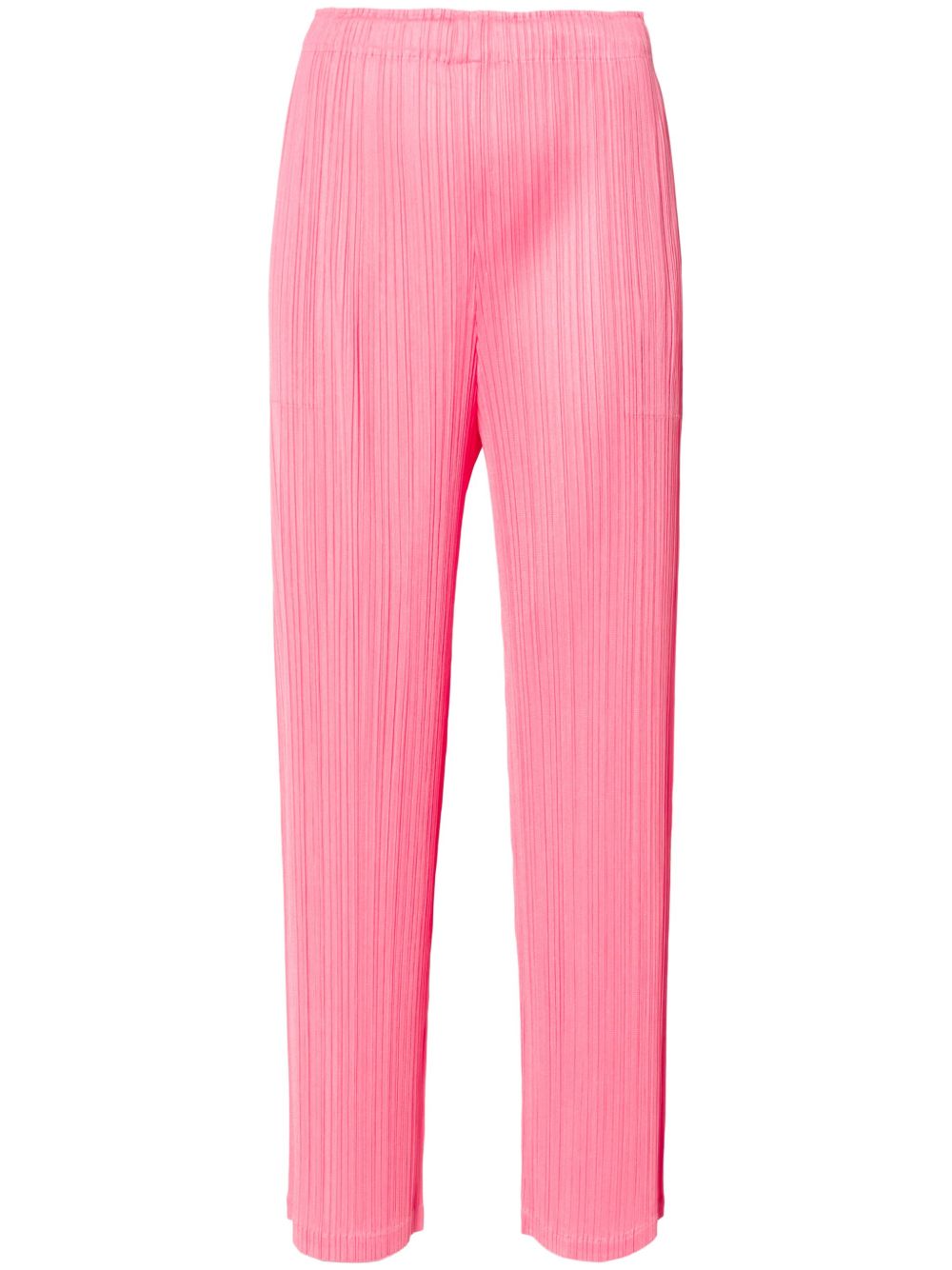 Pleats Please Issey Miyake 细褶直筒裤 - 粉色