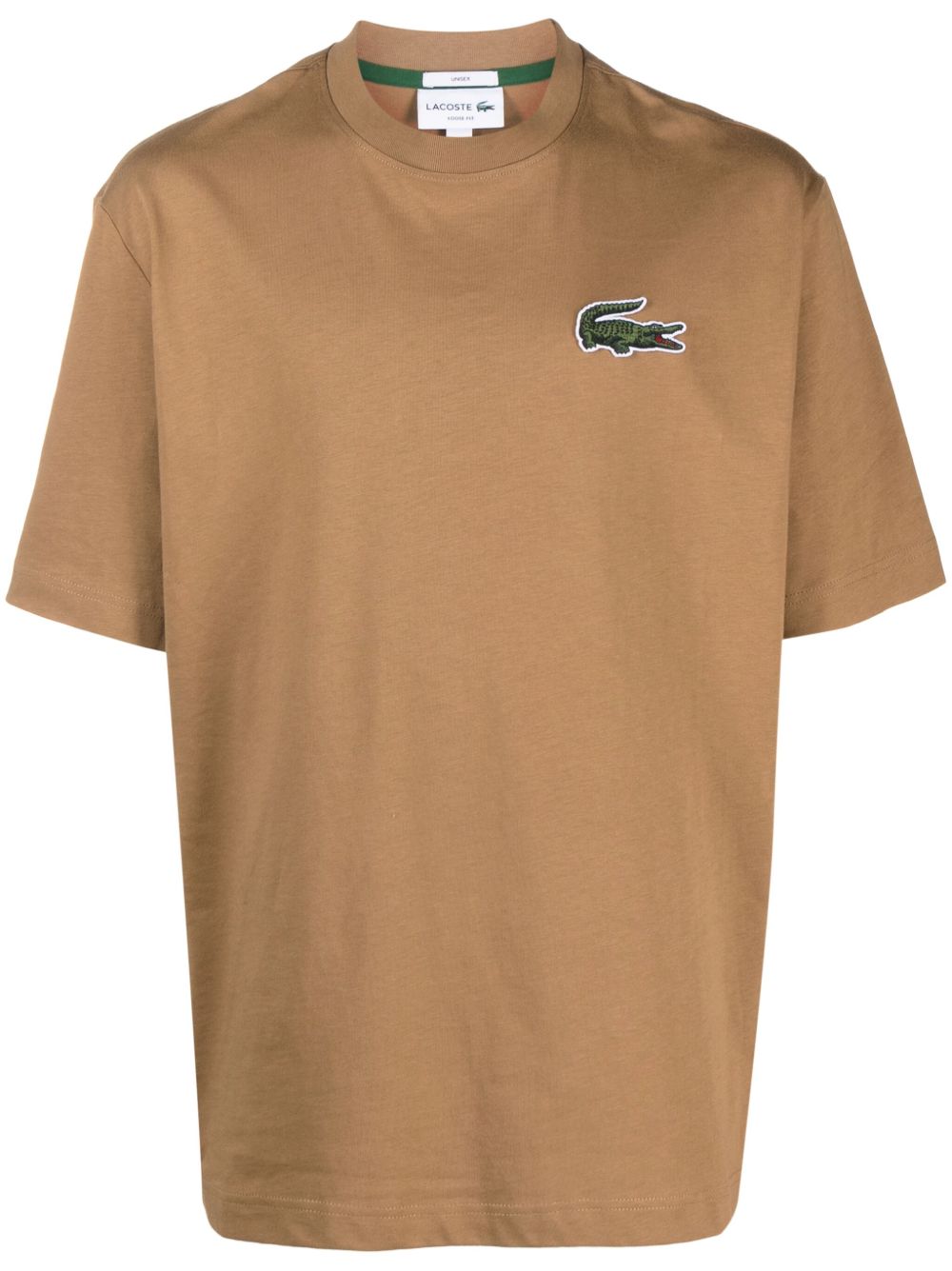 Lacoste 标贴棉T恤 - 褐色