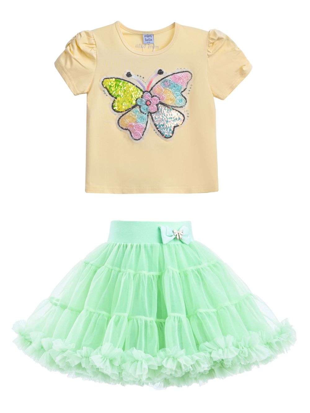 Mimi Tutu Abbey Butterfly 半身裙套装 - 黄色