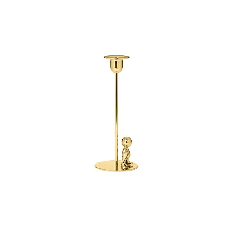 Ghidini 1961 Omini - The Walkman Tall Candlestick Polished Brass