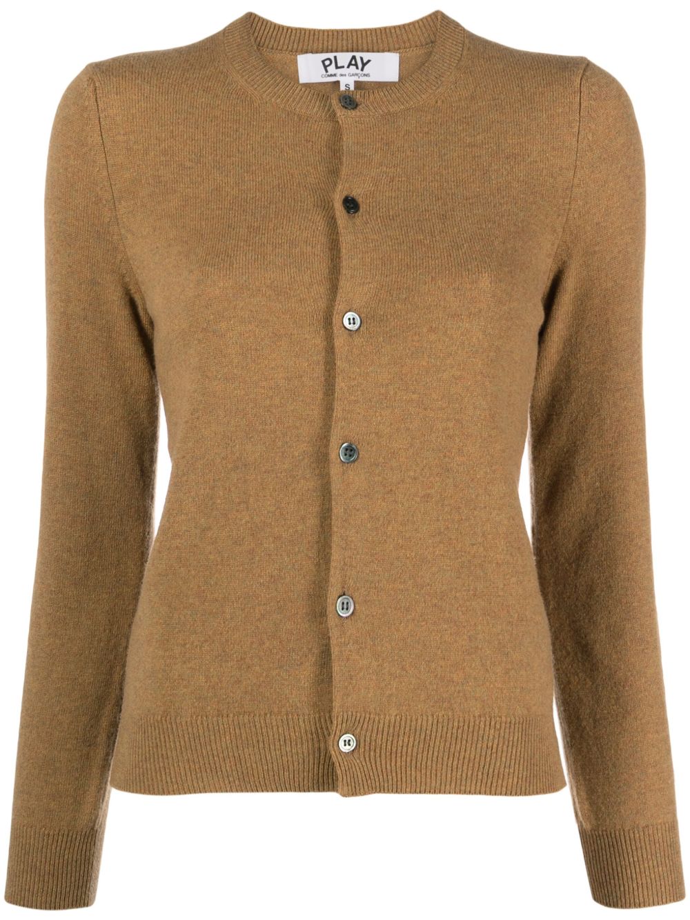 Comme Des Garçons Play heart logo wool cardigan - 褐色