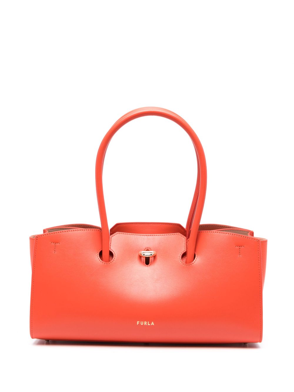 Furla Genesi 皮质单肩包 - 橘色