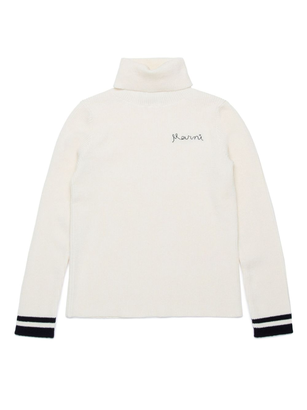 Marni Kids logo刺绣毛衣 - 中性色