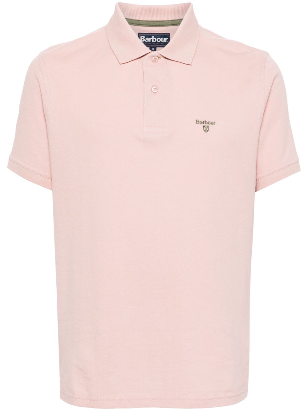 Barbour logo刺绣polo衫 - 粉色