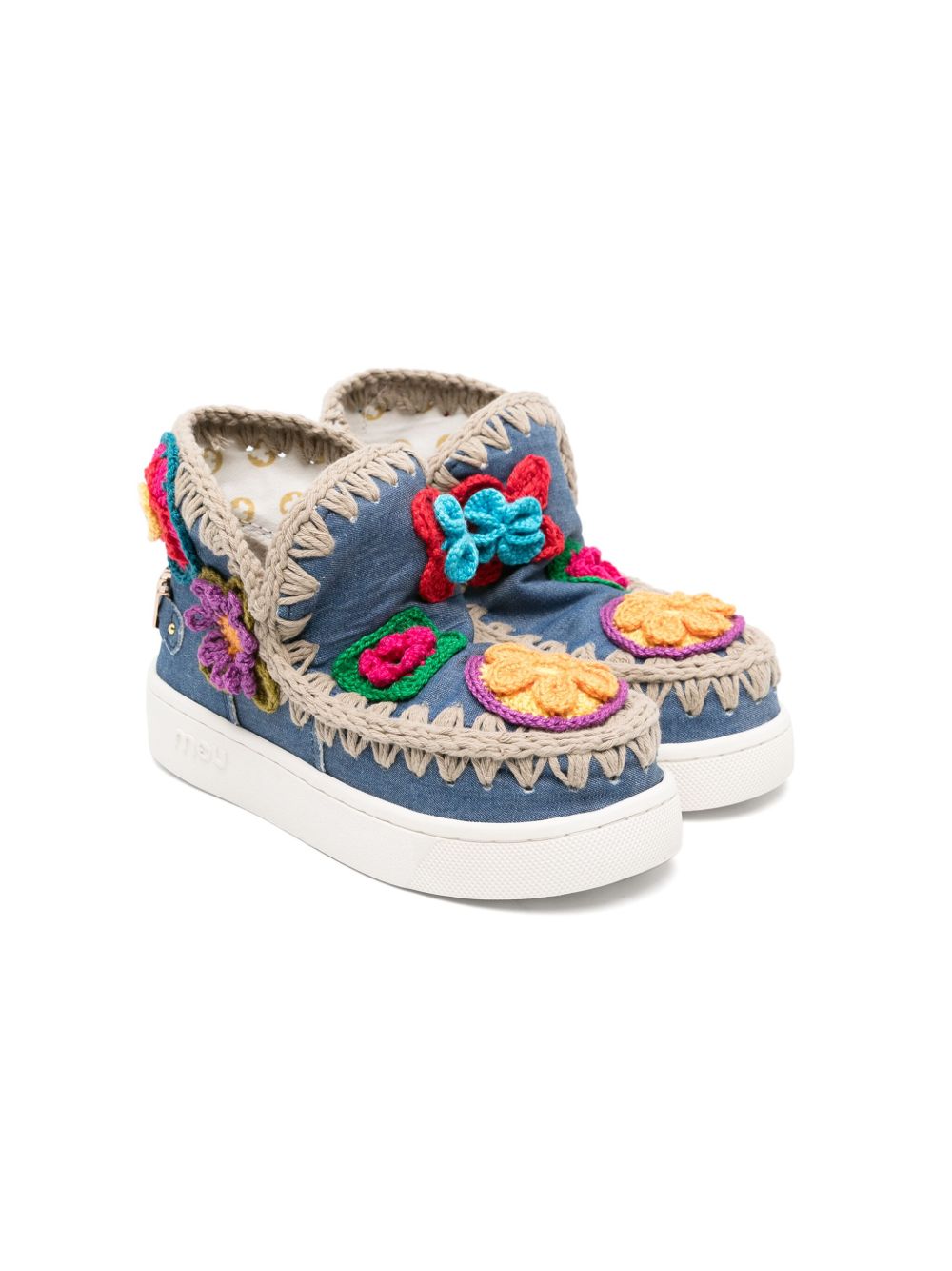 Mou Kids Summer Eskimo 牛仔运动鞋 - 蓝色