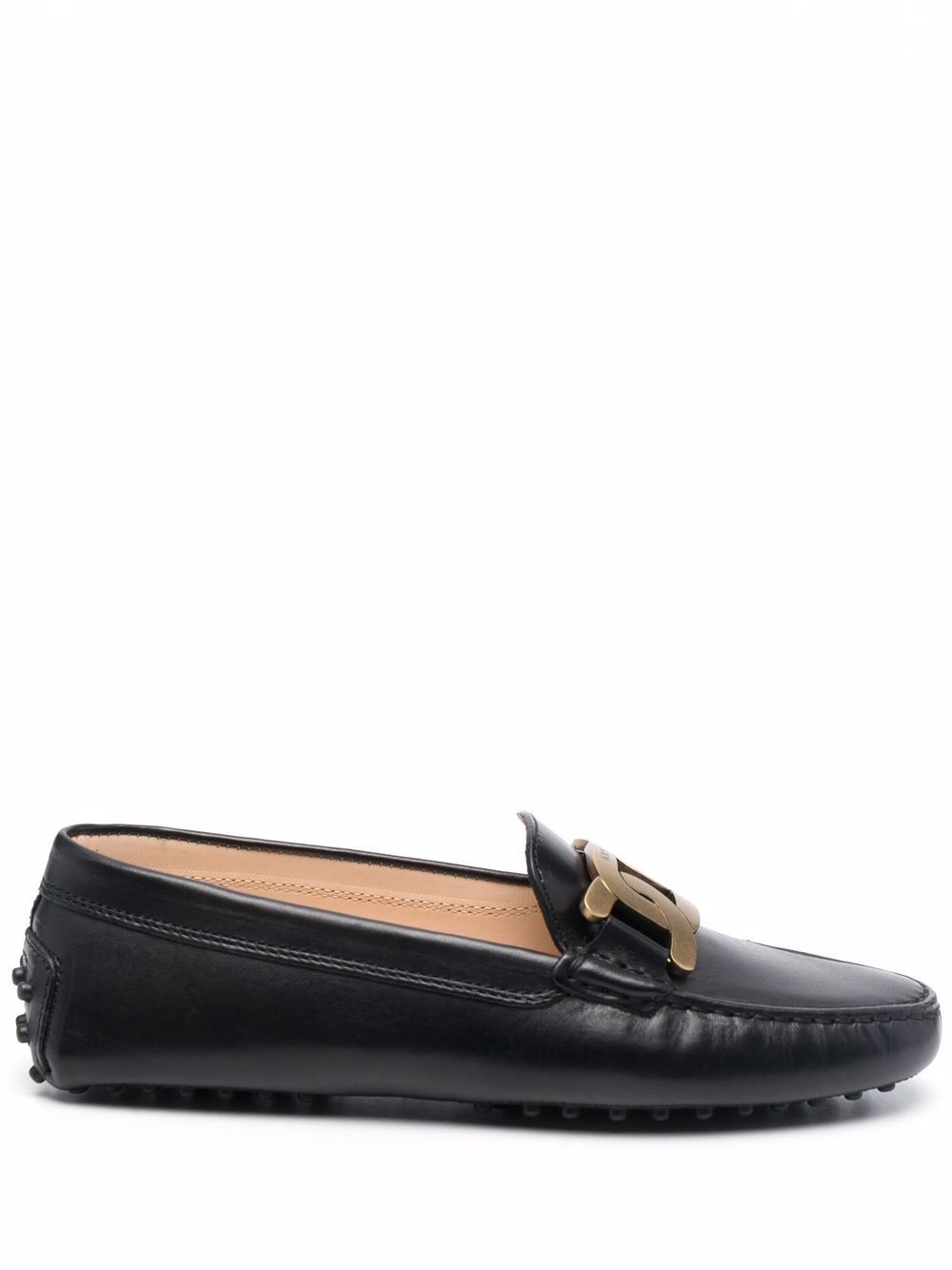 Tod's 托德斯 标牌细节莫卡辛乐福鞋 - 黑色