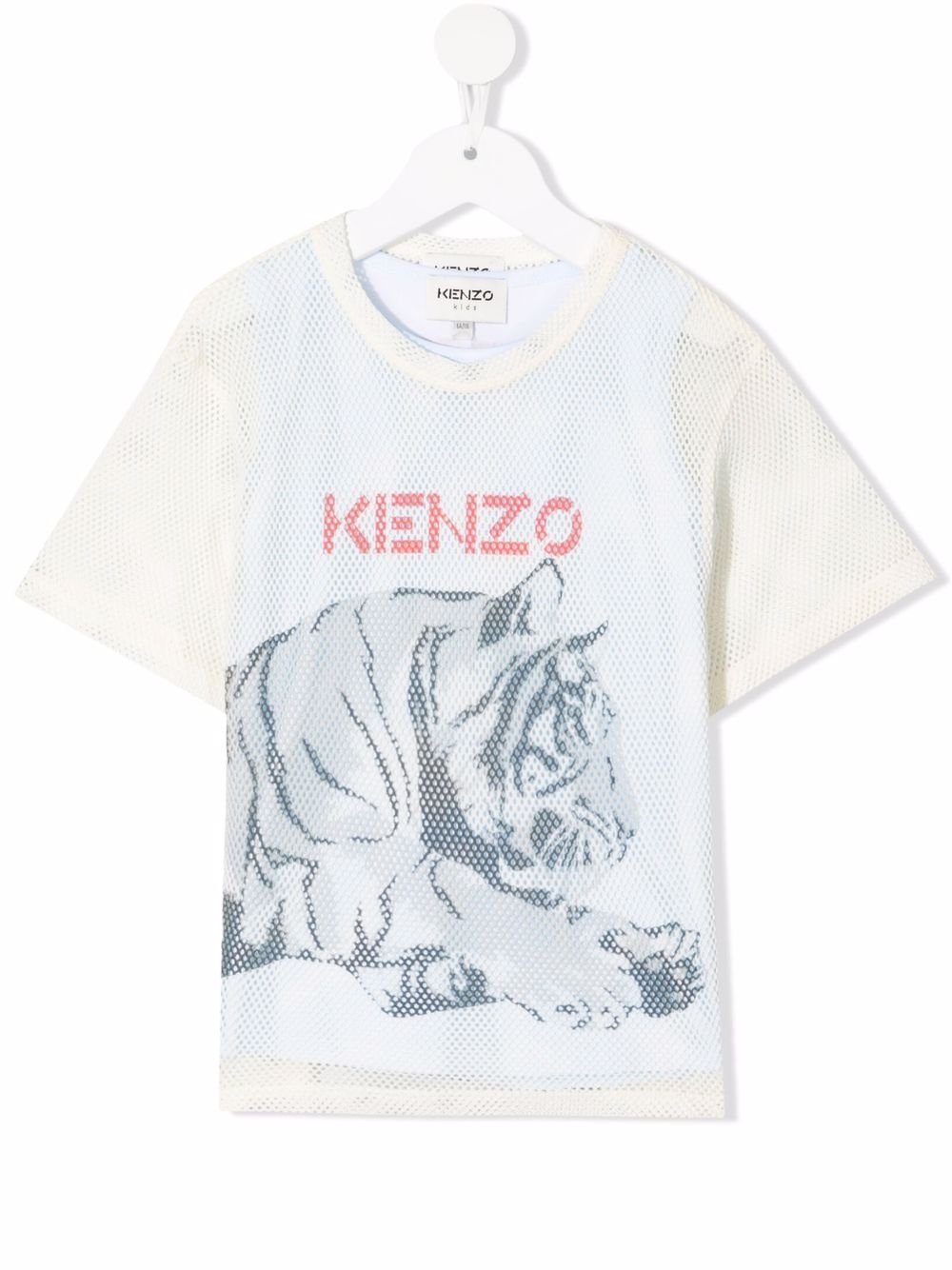 Kenzo Kids 老虎印花T恤 - 中性色