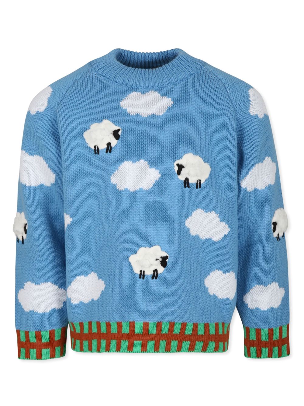 Stella McCartney Kids 棉羊毛混纺毛衣 - 蓝色