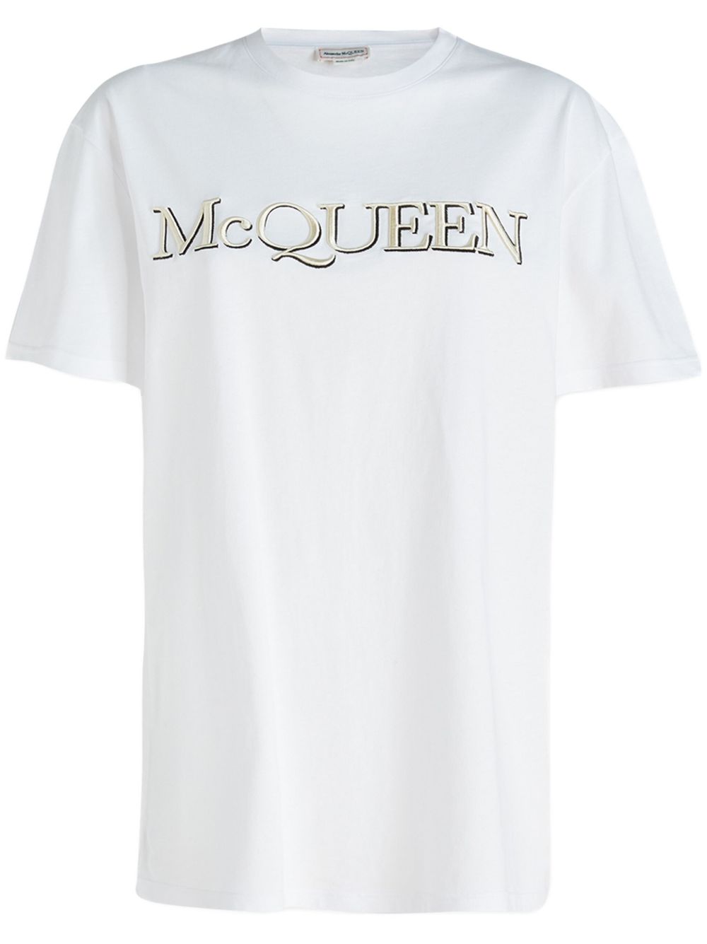 Alexander McQueen logo印花T恤 - 白色