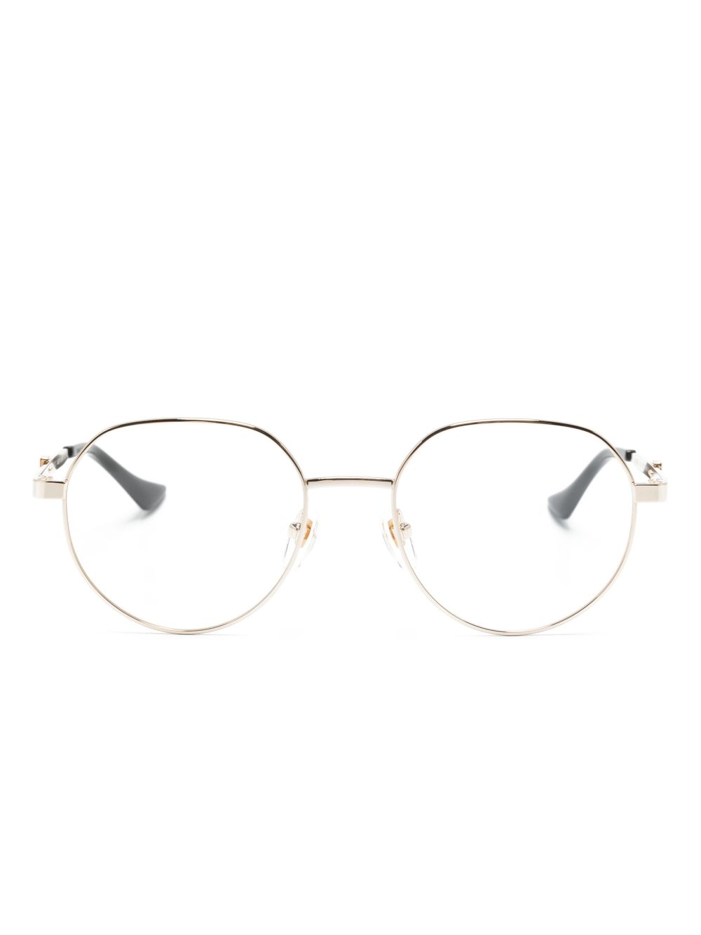 Gucci Eyewear 圆框眼镜 - 金色