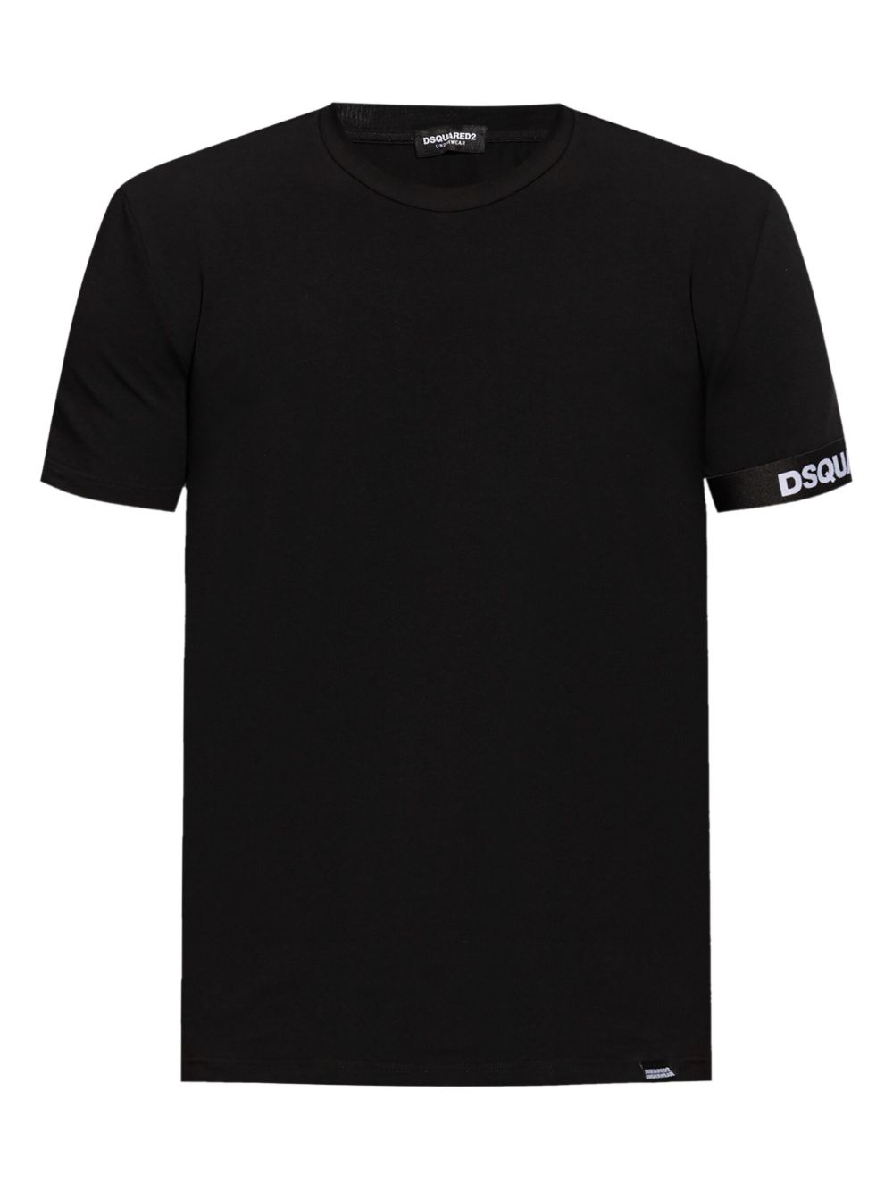 DSQUARED2 logo印花棉T恤 - 黑色