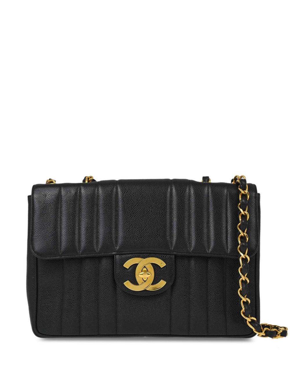 CHANEL Pre-Owned Mademoiselle Classic Flap 单肩包（1992年典藏款） - 黑色