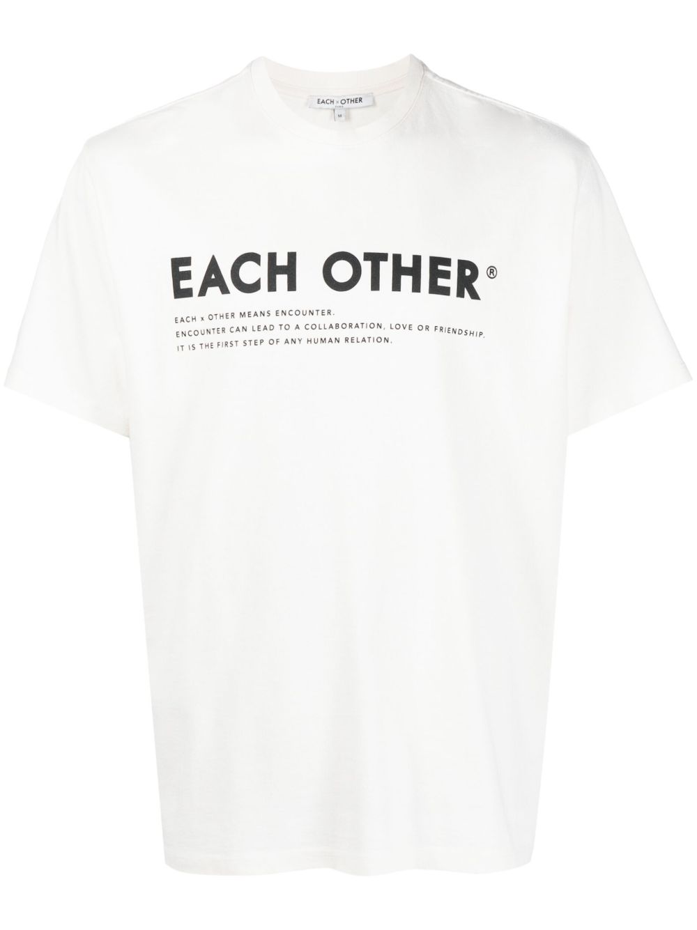 Each X Other logo印花棉T恤 - 中性色