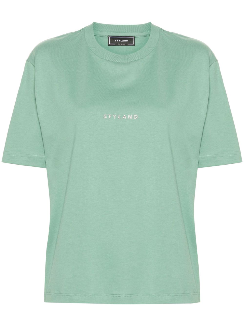 STYLAND logo印花棉T恤 - 绿色