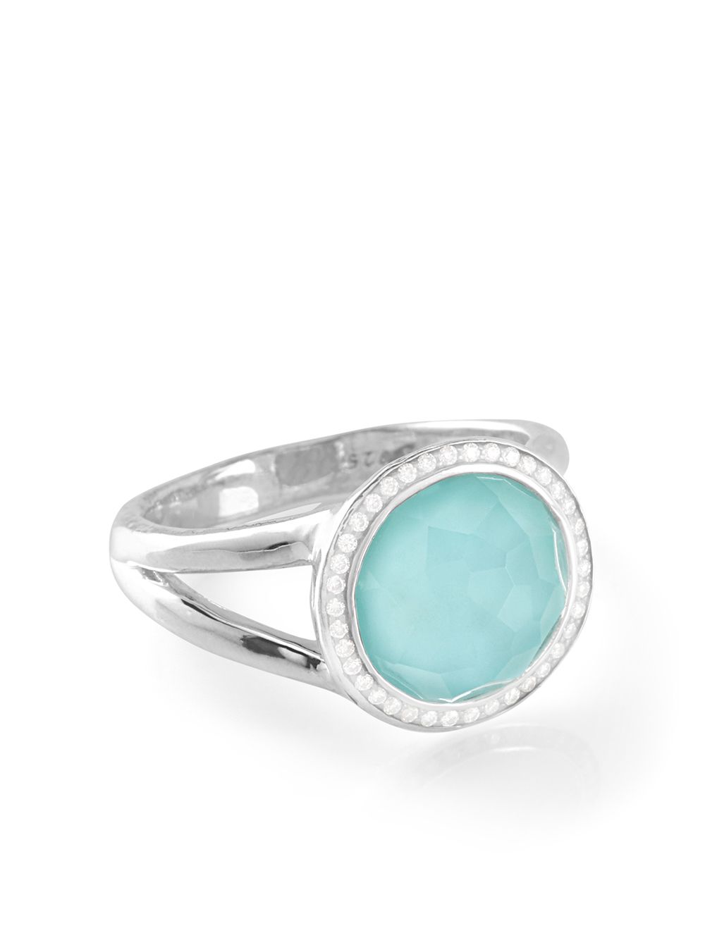 IPPOLITA Lollipop钻石密镶矿石戒指 - 银色