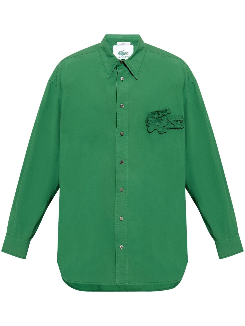 Lacoste logo贴花T恤 - 绿色