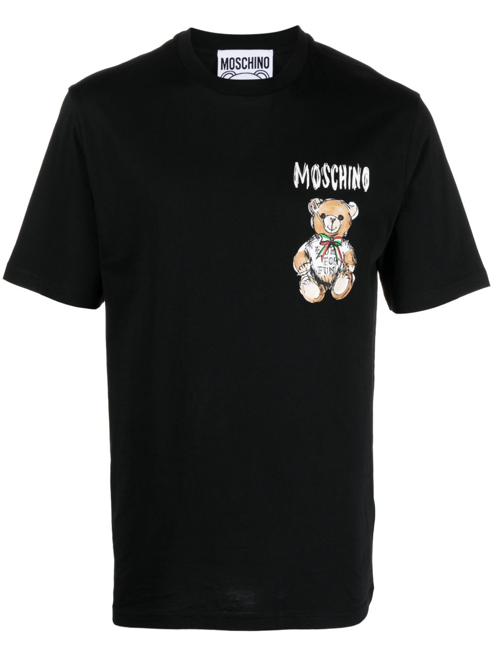Moschino Teddy Bear 印花棉T恤 - 黑色