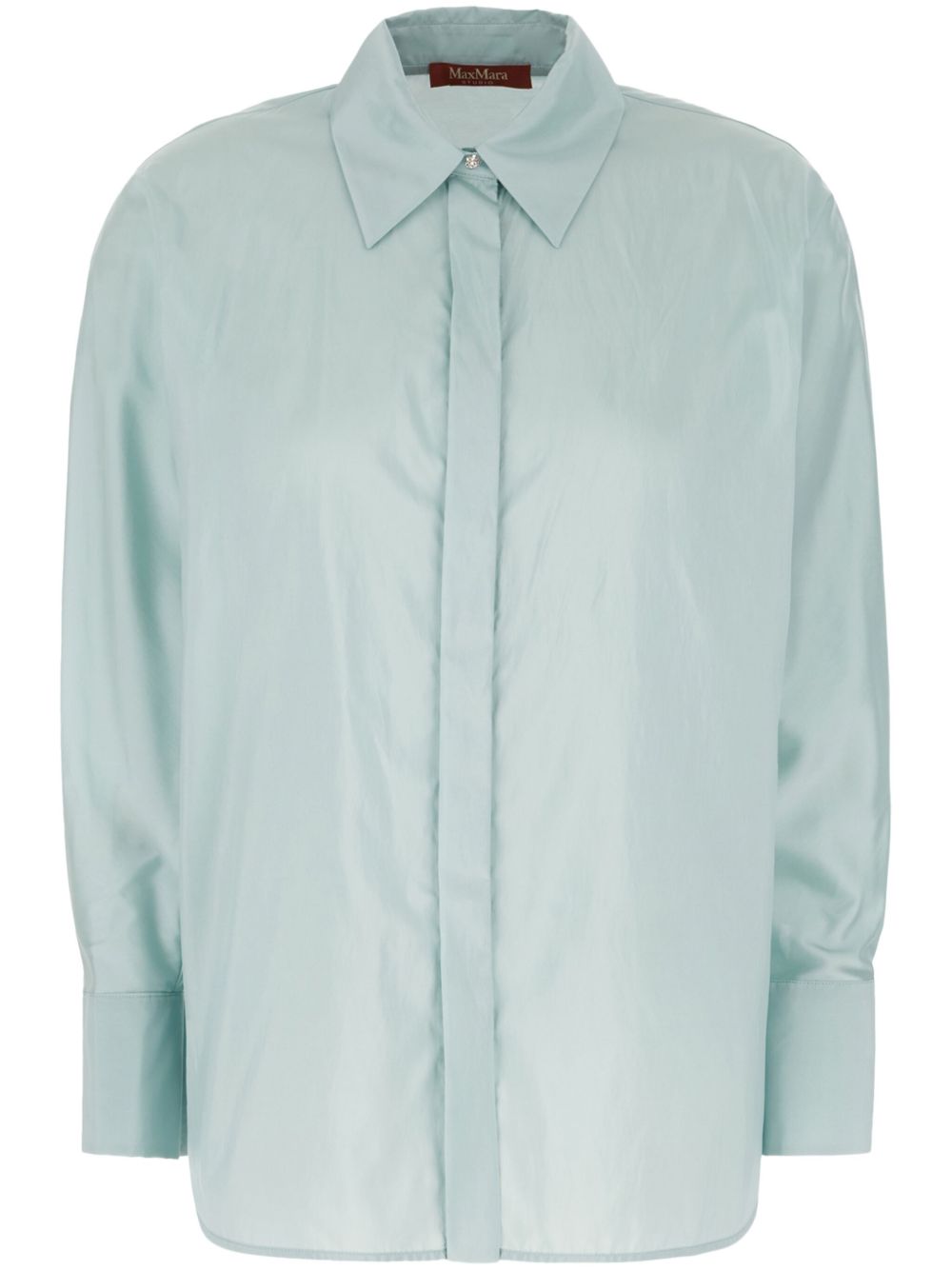 Max Mara 经典翻领衬衫 - 蓝色