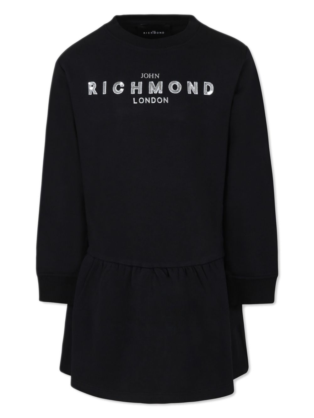John Richmond Junior logo印花连衣裙 - 黑色