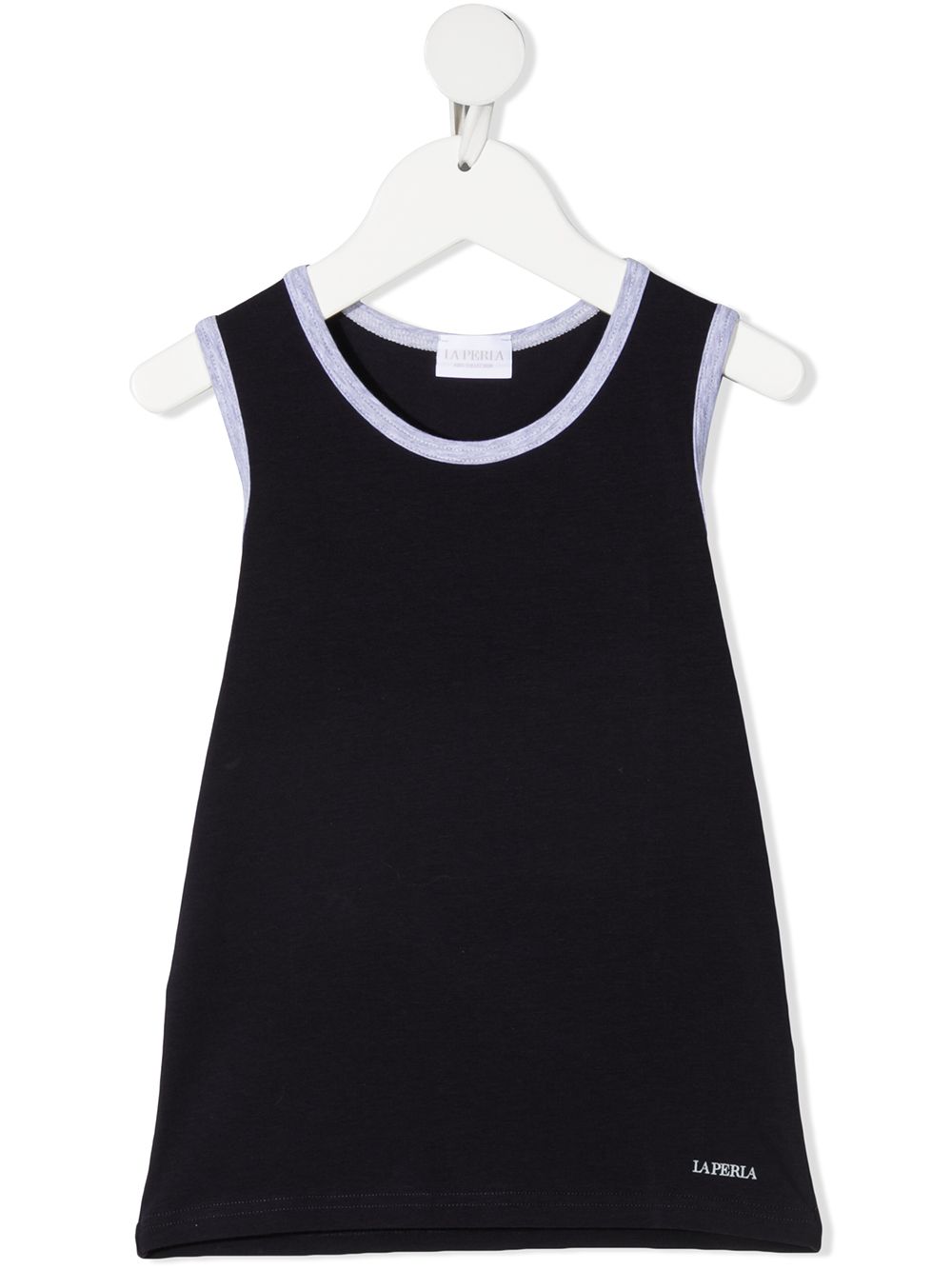 La Perla Kids 对比边饰坦克背心 - 蓝色