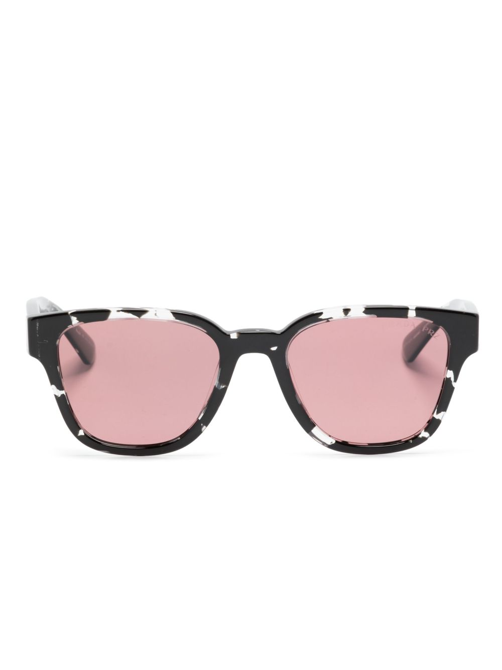 Prada Eyewear Wayfarer 镜框太阳眼镜 - 黑色