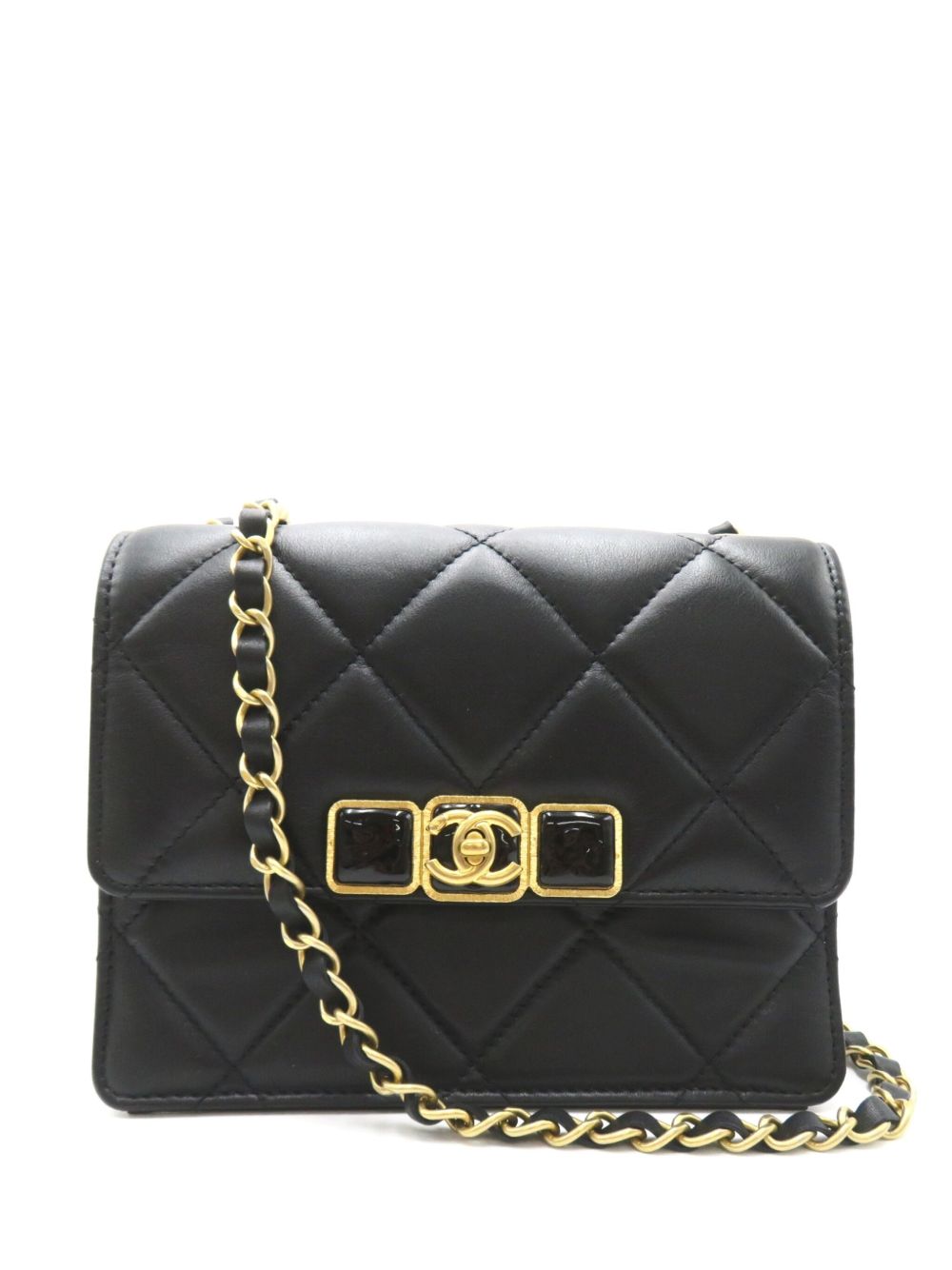 CHANEL Pre-Owned CC 绗缝单肩包（2020年代典藏款） - 黑色