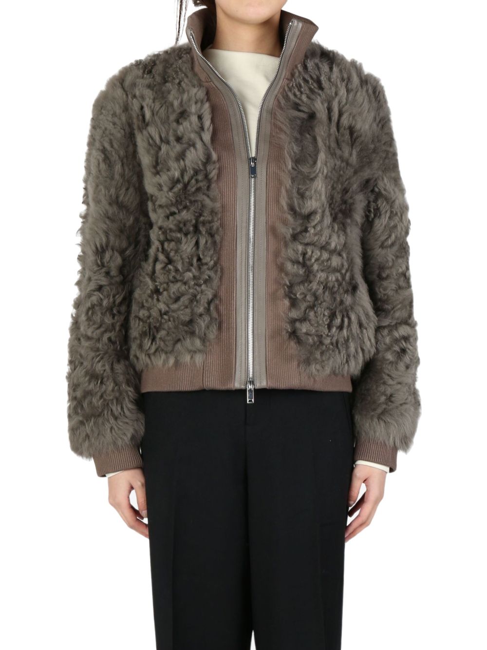 ATELIER NEW YORK shearling jacket - 灰色