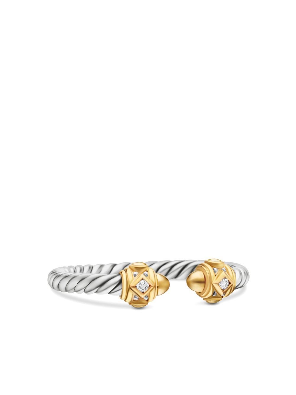 David Yurman 纯银文艺复兴钻石戒指 - 银色
