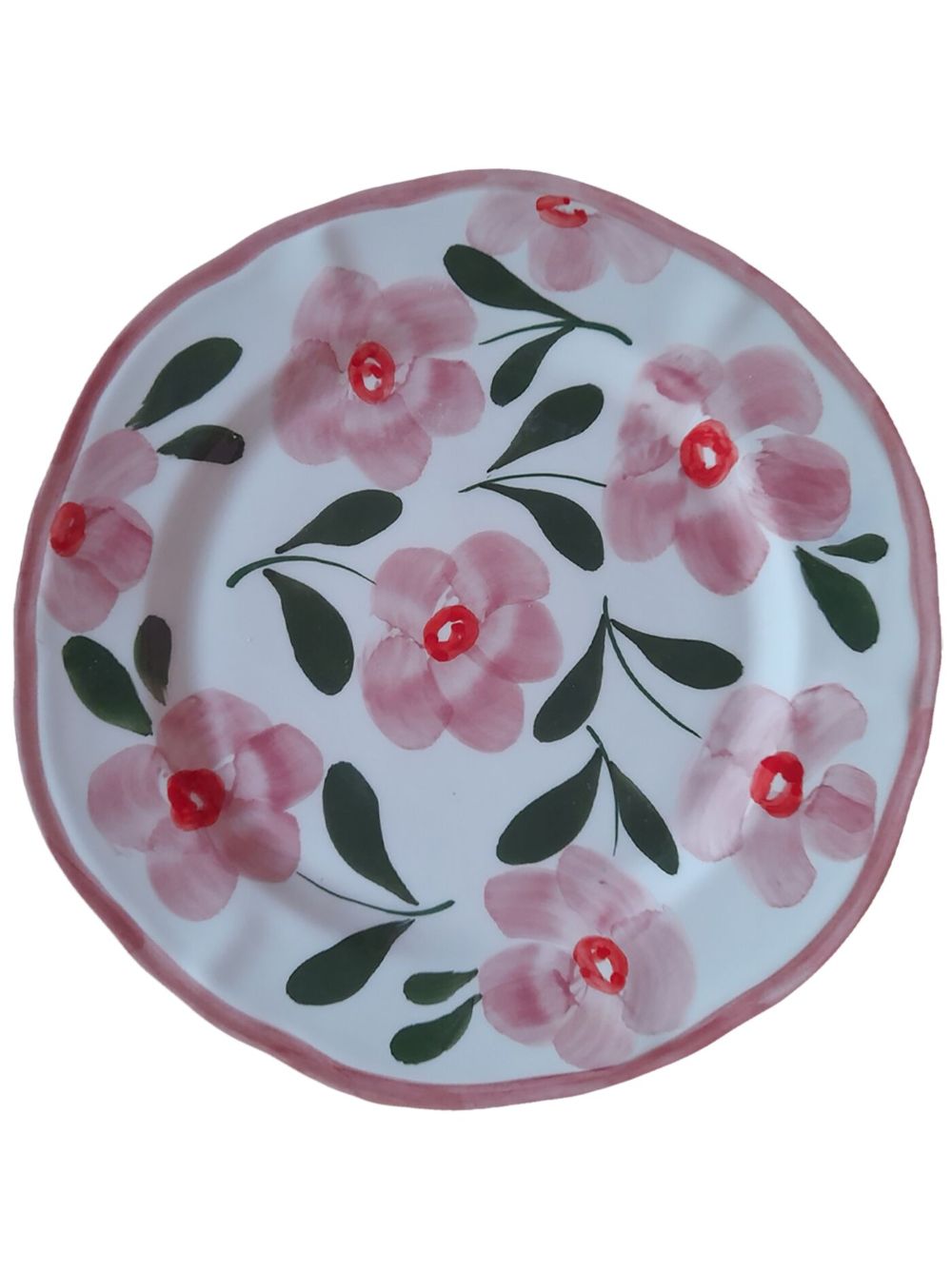 Les-Ottomans 花卉印花陶瓷餐盘（27厘米） - 白色