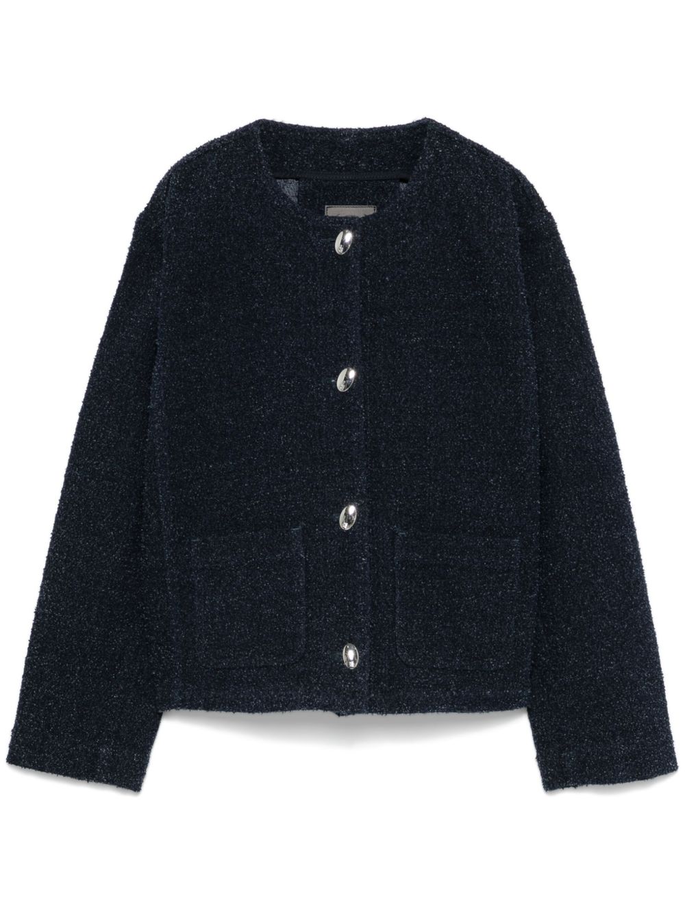 Givenchy 仿羔皮呢设计夹克 - 蓝色