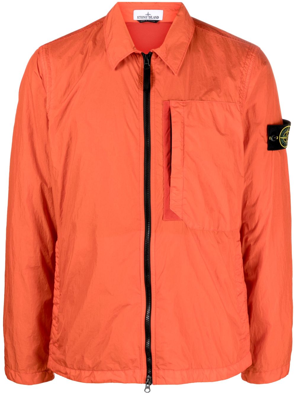 Stone Island Crinkle Reps Compass 徽章轻薄夹克 - 橘色