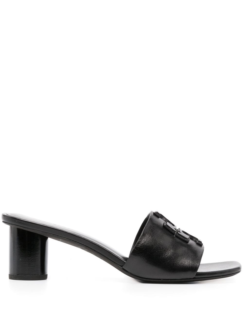 Tory Burch 标贴细节中跟凉鞋（6厘米） - 黑色