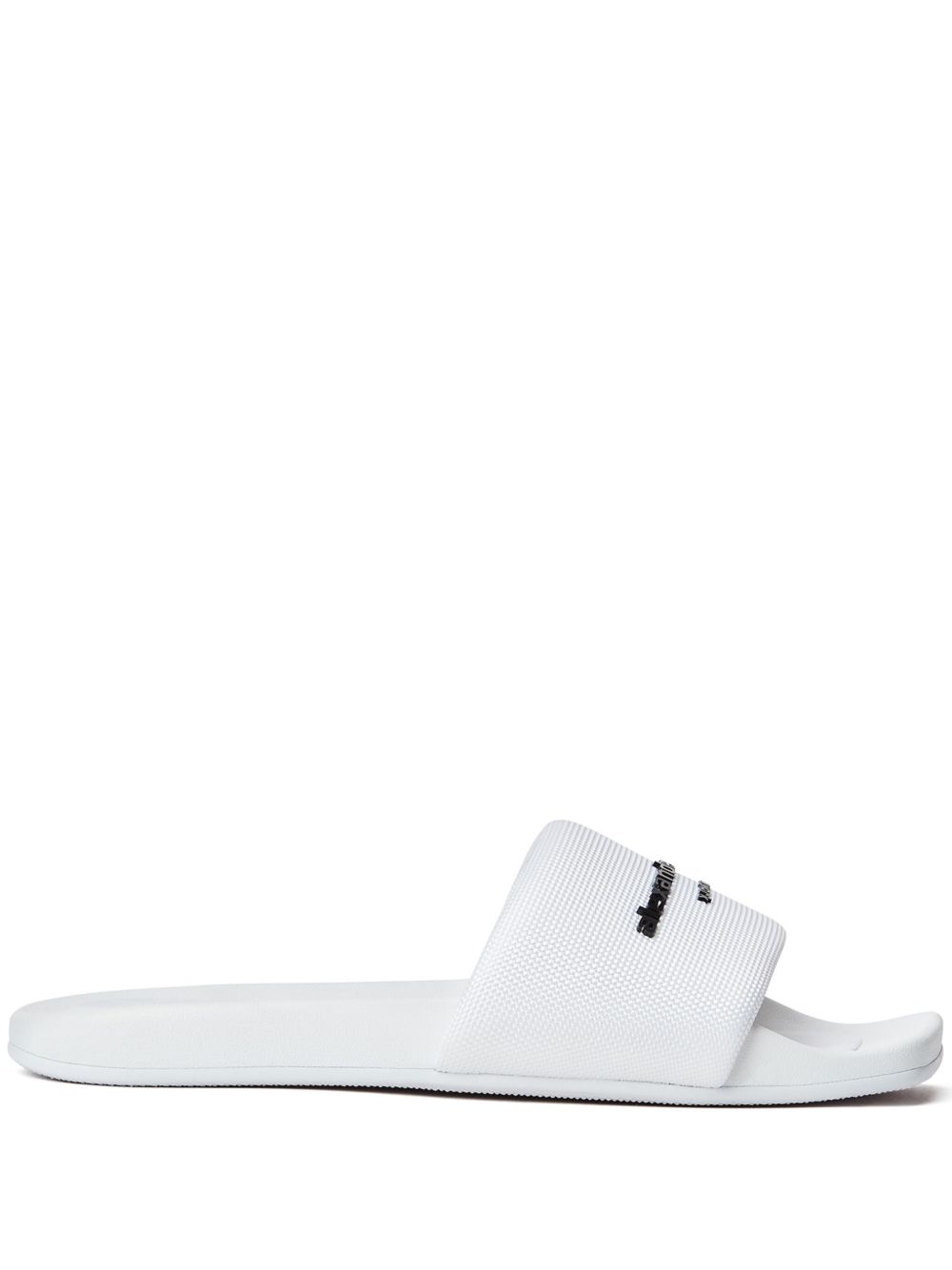 Alexander Wang Aw Pool logo压纹拖鞋 - 白色