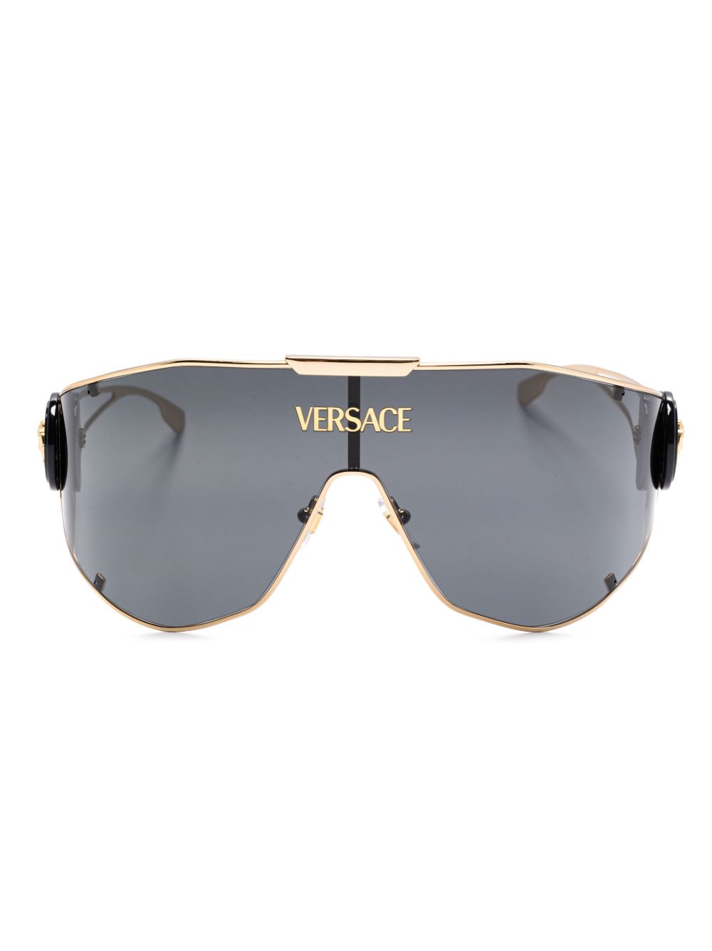 Versace Eyewear 美杜莎几何图案太阳眼镜 - 金色