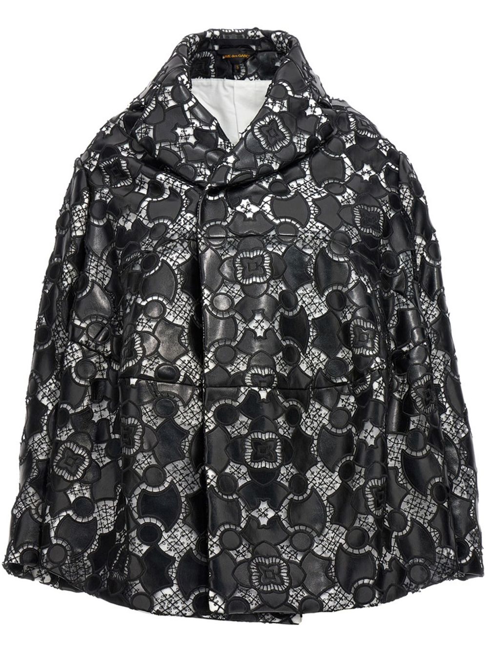 Comme Des Garçons 蕾丝贴花夹克 - 黑色