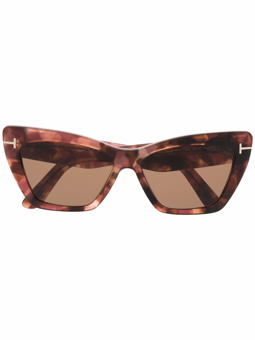 TOM FORD Eyewear 玳瑁纹猫眼框太阳眼镜 - 褐色