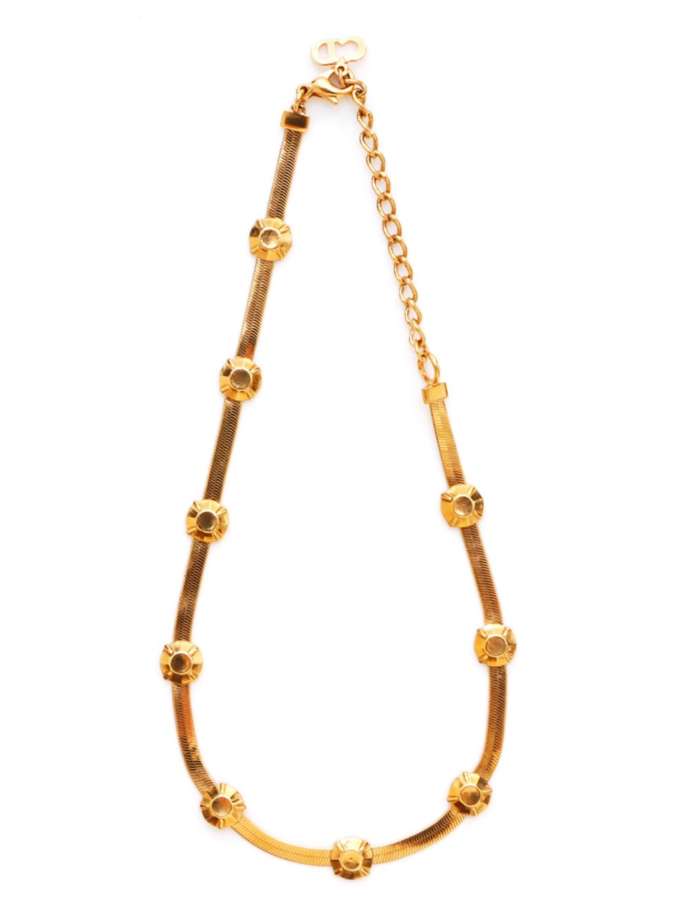 Christian Dior Pre-Owned 镀金蛇纹链项链（典藏款） - 金色