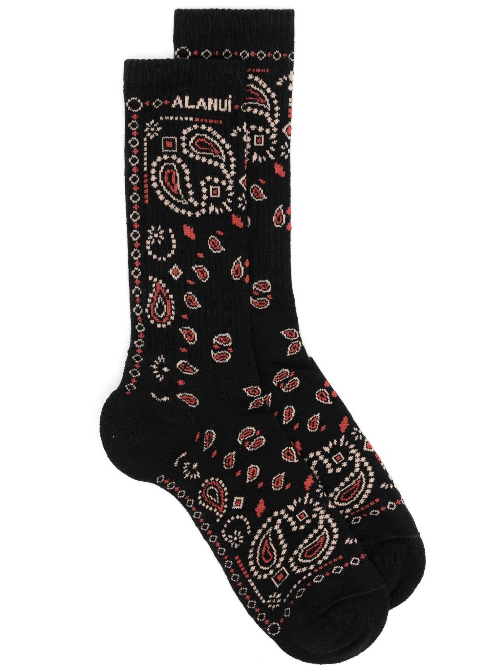 Alanui Bandana 针织袜 - 黑色