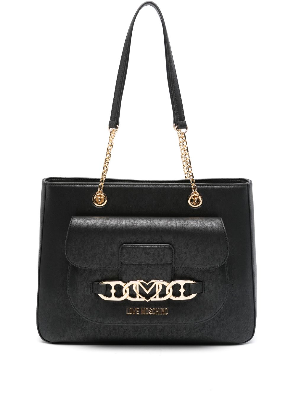 Love Moschino logo字母托特包 - 黑色
