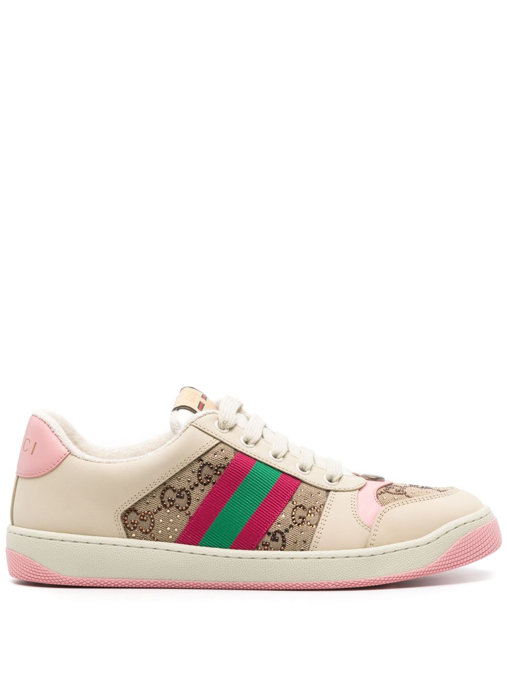 Gucci Screener 拼接运动鞋 - 中性色