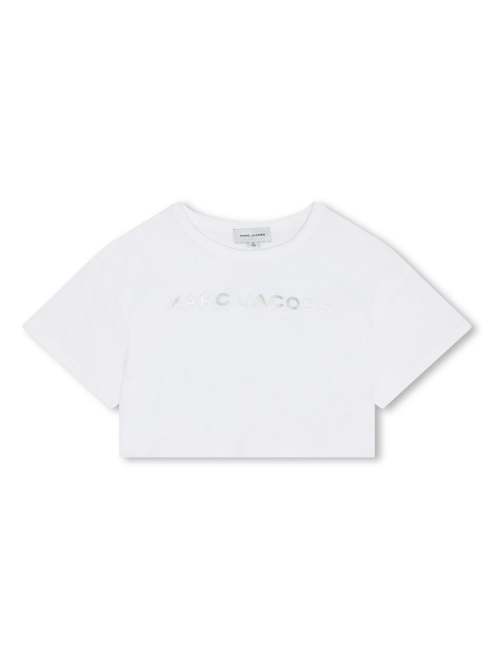 Marc Jacobs Kids logo印花短款T恤 - 白色