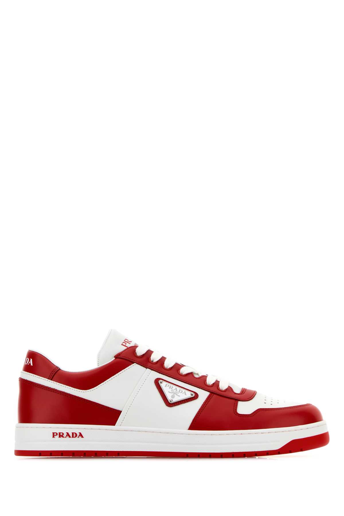 Prada Two-tone Leather Downtown Sneakers