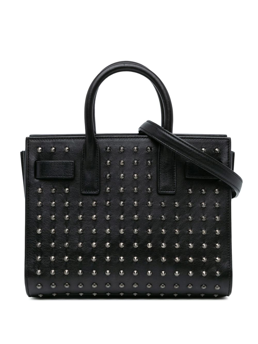 Saint Laurent Pre-Owned Nano Studded Leather Sac de Jour 斜挎包（2014年典藏款） - 黑色