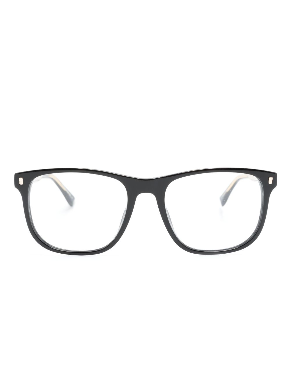 DSQUARED2 EYEWEAR logo印花方框眼镜 - 黑色