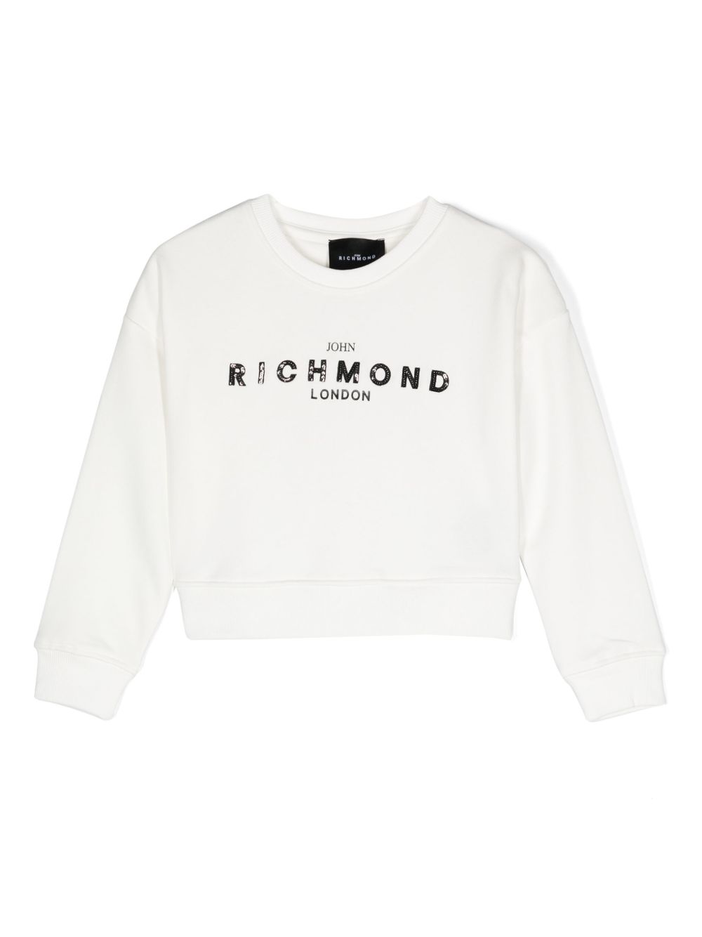 John Richmond Junior 亮片缀饰卫衣 - 白色