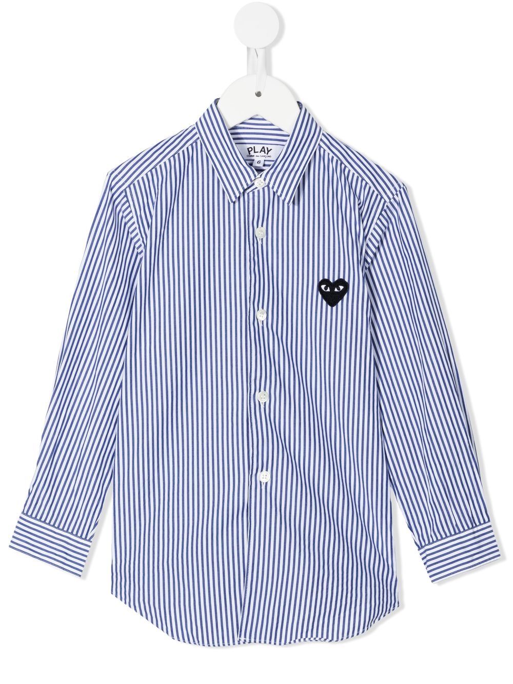 Comme Des Garçons Play Kids 条纹印花衬衫 - 蓝色