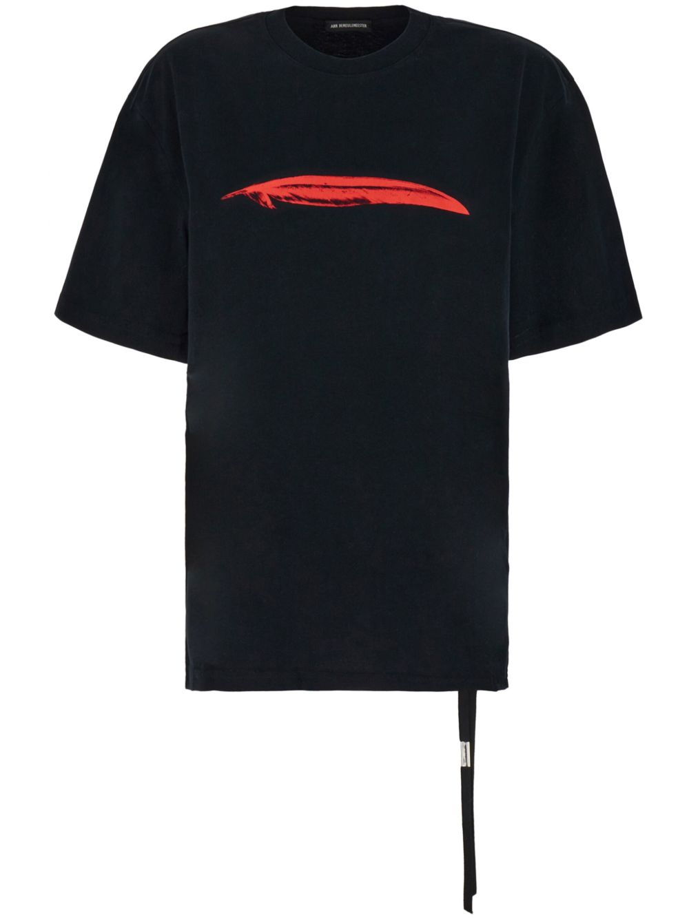 Ann Demeulemeester 棉超大款T恤 - 黑色