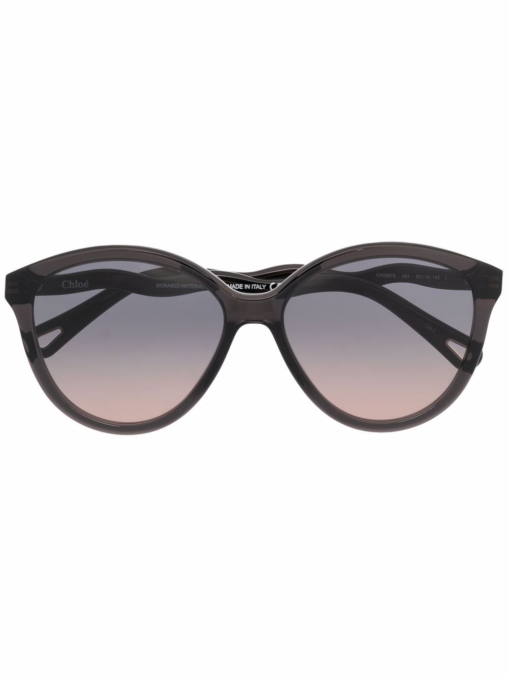 Chloé Eyewear 渐色猫眼框太阳眼镜 - 灰色